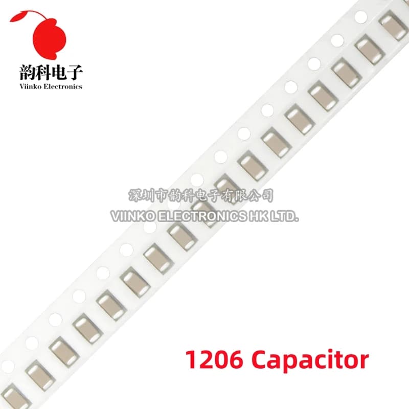 100 pz 1206 SMD Chip Condensatore Ceramico Multistrato 0.5pF - 100uF 10pF 100pF 1nF 10nF 15nF 100nF 0.1uF 1uF 2.2uF 4.7uF 10uF 47uF