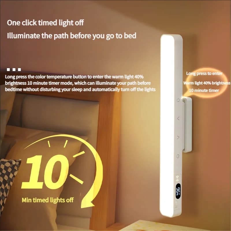 Lampada da Tavolo Touch Magnetica con Batteria Ricaricabile Integrata per Lettura, Armadio, Specchio, Comodino, Luci Notturne Ricaricabili