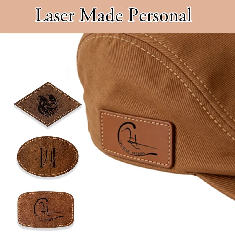 20 Pezzi Patch in Similpelle Personalizzabili con Logo, Toppe Termoadesive in Finta Pelle Rustica per Giacche e Zaini