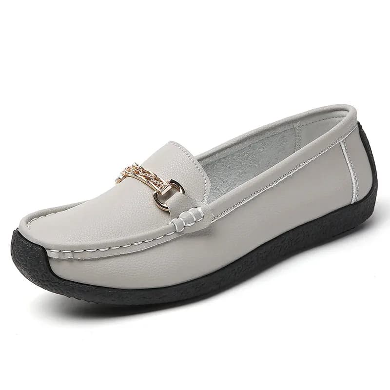 Nuove scarpe basse da donna in vera pelle al 100%, comode scarpe casual, mocassini da passeggio, scarpe in pelle di grandi dimensioni