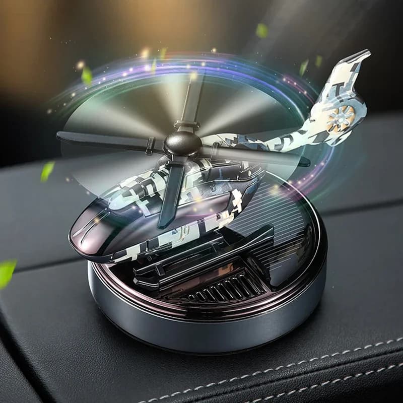 Deodorant for solar car environments Automatic rotation Diffuser of essential oils Dashboard Holes for mimetic helicopters Remove Odours