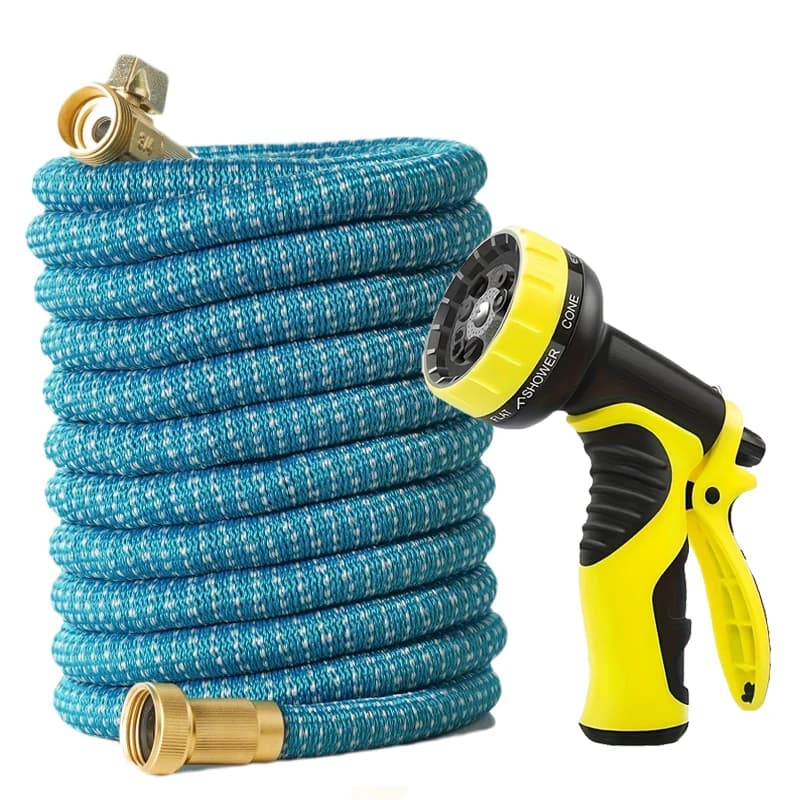 Tubo Magico Estensibile da Giardino 25FT-125FT, Pistola ad Acqua ad Alta Pressione, 10 Funzioni, Strumento per Irrigazione Giardino, Pistola ad Acqua per Lavaggio Auto