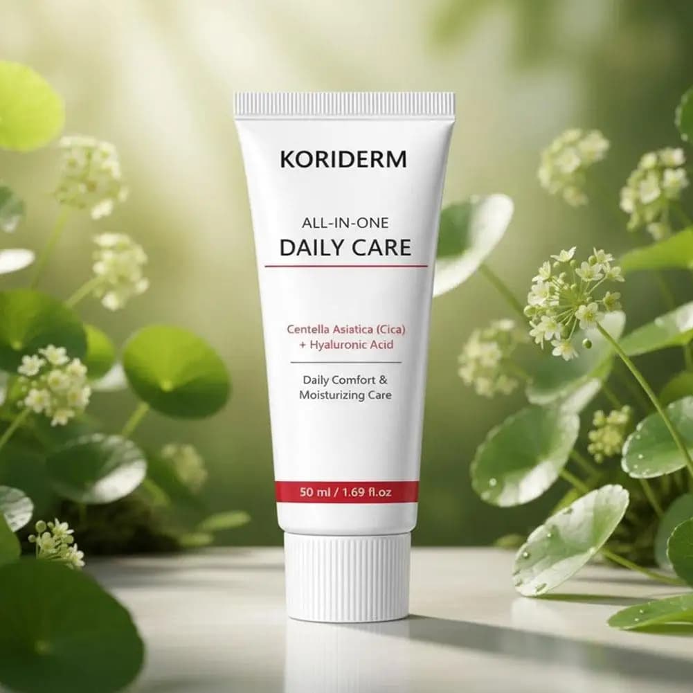 Crema Riparatrice Coreana alla Centella Asiatica per Pelle Secca e Sensibile con Acido Ialuronico, Idratante e Nutriente a Lunga Durata