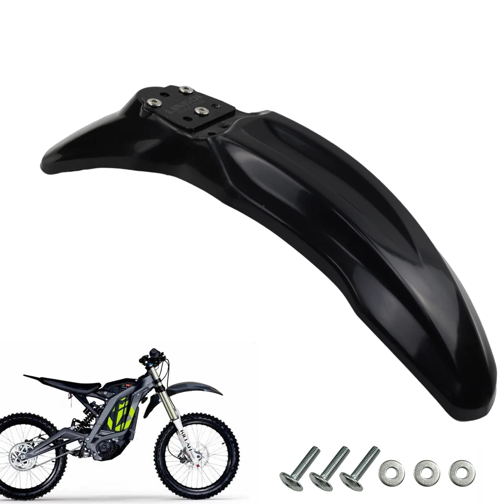 LINGQI Parafango anteriore di prima generazione con parafango in lamiera metallica adatto per Light Bee X Electronic Dirt Pit Bike