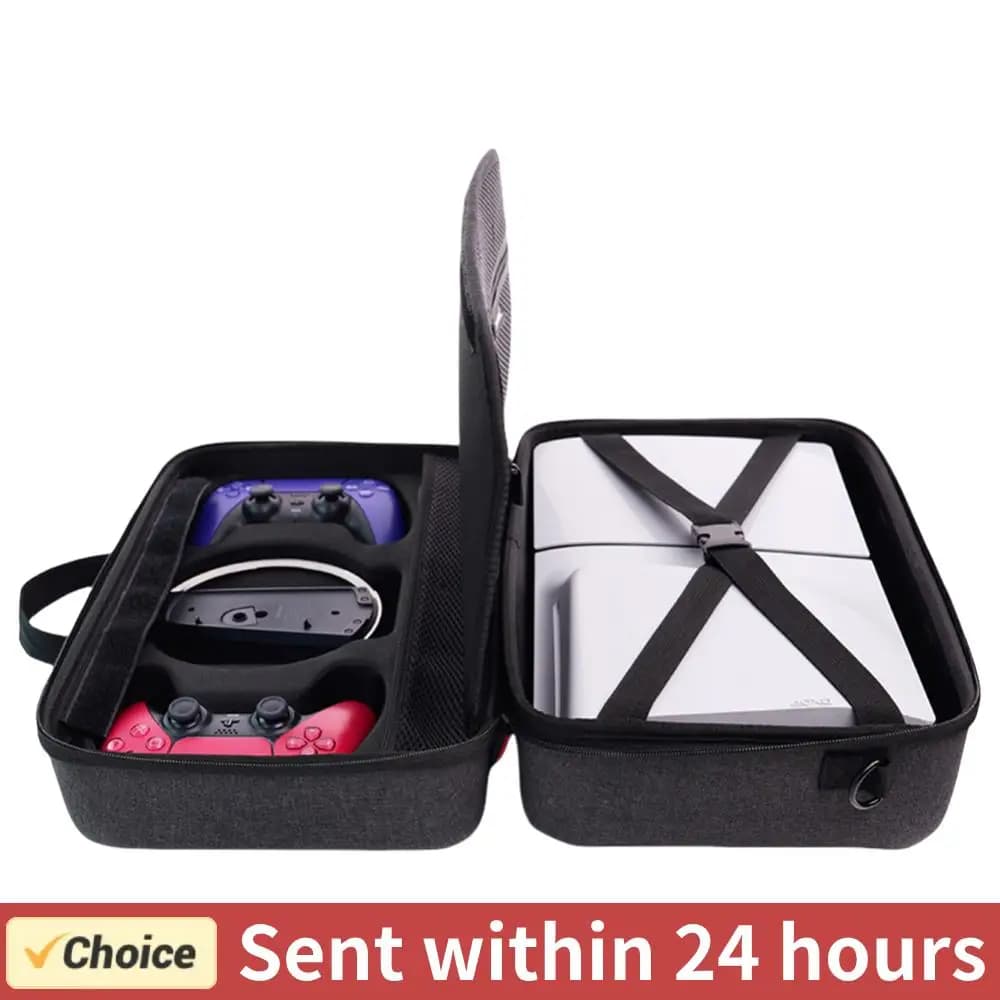 Custodia rigida da trasporto per PS5 Custodia protettiva per organizer sottile Borsa da viaggio antiurto per accessori di gioco Playstation 5 Slim