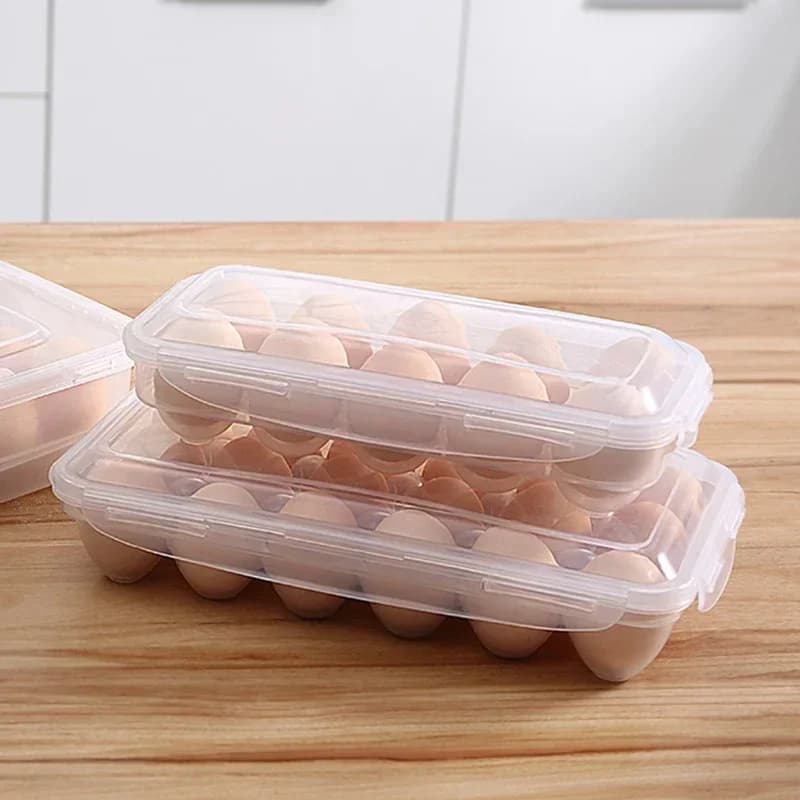 10/18 Grill Uvou Storage Box Tray with Cooking Fridge Cover Drops Frigo Boxes Egg Organizer Kitchenware Containers For Food