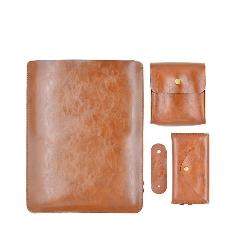 Tuta combinata custodia per Laptop da 14 pollici custodia in pelle PU per custodia per Computer M1 M2 MacBook Pro 14 Ultra sottile