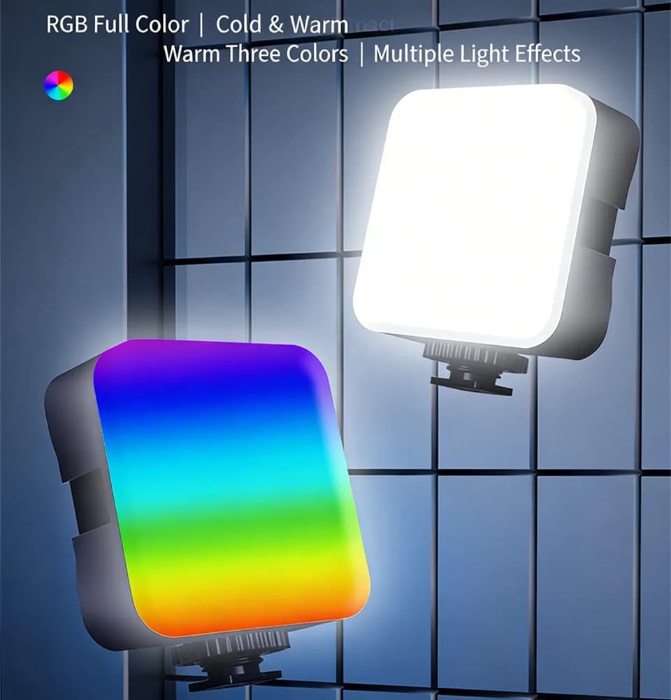 Adjustable Portable LED Light for Camera, Smartphone, GoPro, Laptop, Selfie, Mini Video Filling Light