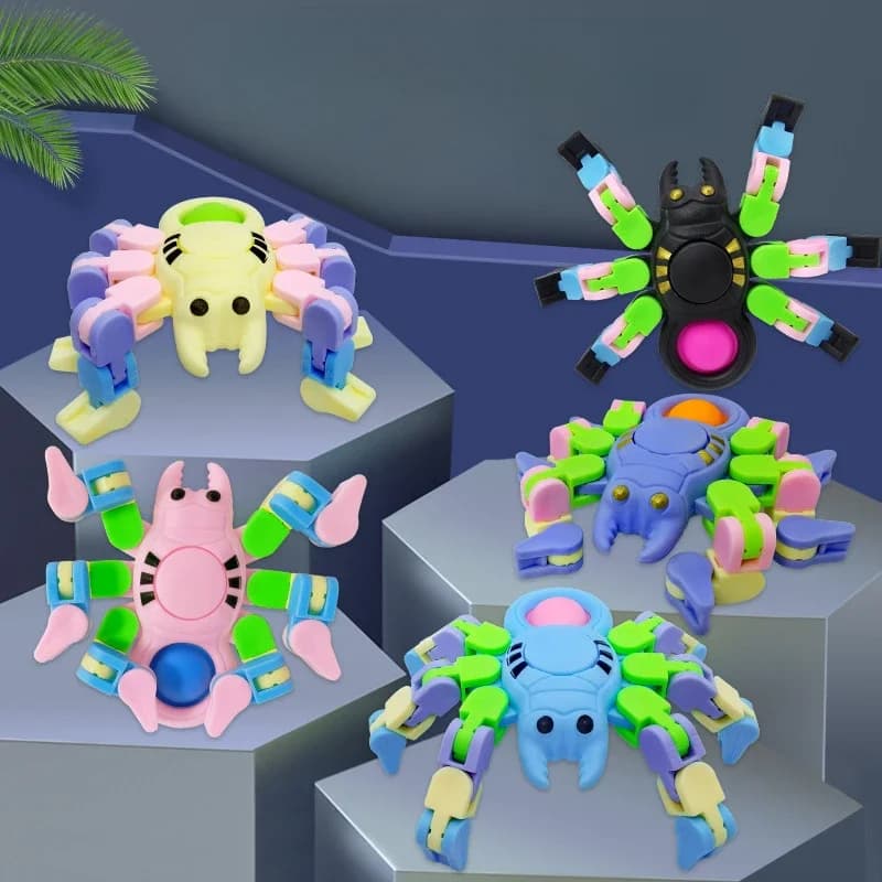 Giocattolo meccanico per bambini Trasformare WackyTrack Spinner Interattivo antistress Giocattoli per dita Regalo di compleanno per bambini autistici