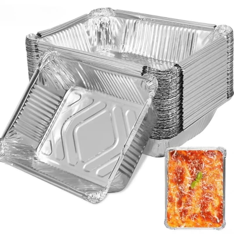 20/40 Pezzi Vaschette in Alluminio Antiaderenti per Cottura, Ciotole per BBQ di Grado Alimentare per Friggitrice ad Aria, Forno, Cucina, Utensili da Cucina