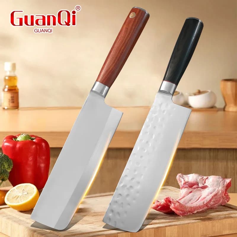Multifunctional Hand Forged Kitchen Knife, Meat Knife, Vegetable Knife, Fruit and Fish Threading, Slicing Knife for Domestic Use