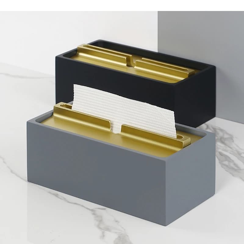 Scatola per fazzoletti in resina semplice Scatole rettangolari per tovaglioli in tinta unita Scatole per carta igienica Portasciugamani da tavolo per la casa moderna