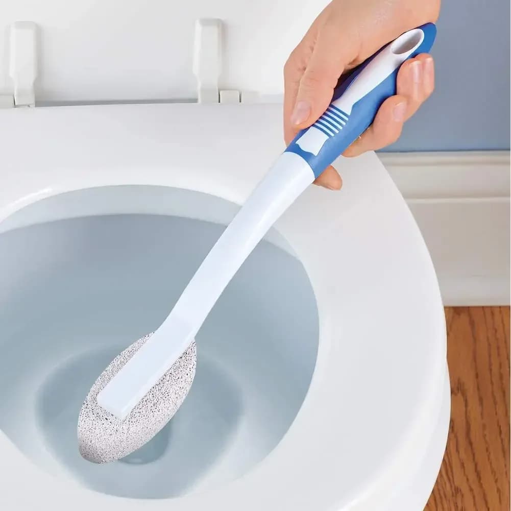 Spazzola per la pulizia della pietra preziosa per la rimozione dell'anello dell'acqua dura Strumento creativo per la pulizia del bagno Lavandino domestico Spazzola per WC con manico lungo