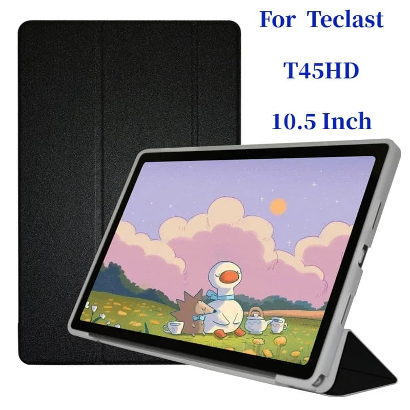 Custodia per tablet Teclast T45HD da 10,5 pollici, la nuovissima copertura morbida in TPU con supporto pieghevole per T45HD + penna stilo