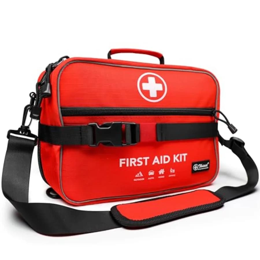 Kit di Pronto Soccorso da 430 Pezzi, Organizzato e Impermeabile, Ideale per Emergenze Domestiche e in Ambienti Esterni