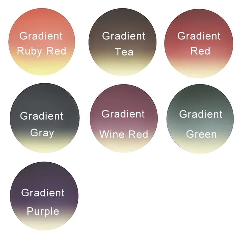 Krasivyy Customized Tinted Dyeing Prescription Recipel Lenses 1.56 Gradient Lenses Resin Brand Quality Optical Sunglasses Lenses
