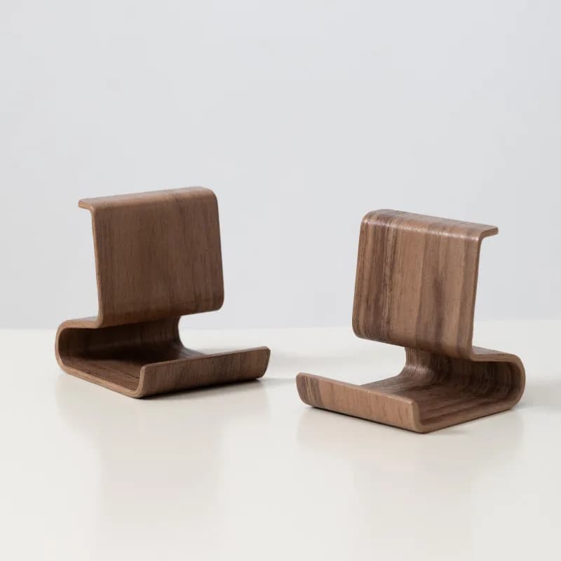 Fashion Light Luxury Walnut Mobile Phone Holder Desktop Portable Lazy Multilayer Mobile Phone Tablet Holder