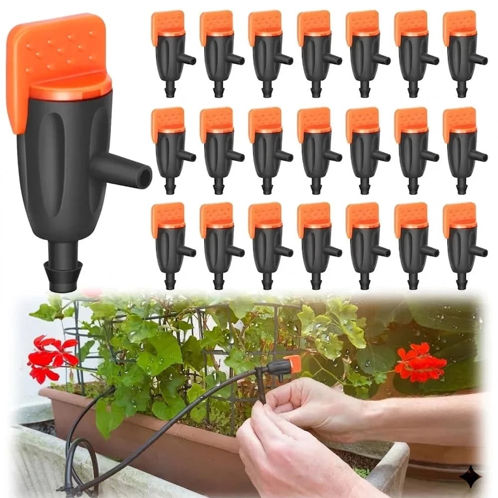Adjustable Garden Irrigation Dripper 20 50Pcs Sprinkler for 4/7mm Hose Perfect for Home Succulents Plants Lawn Flower Bed Water