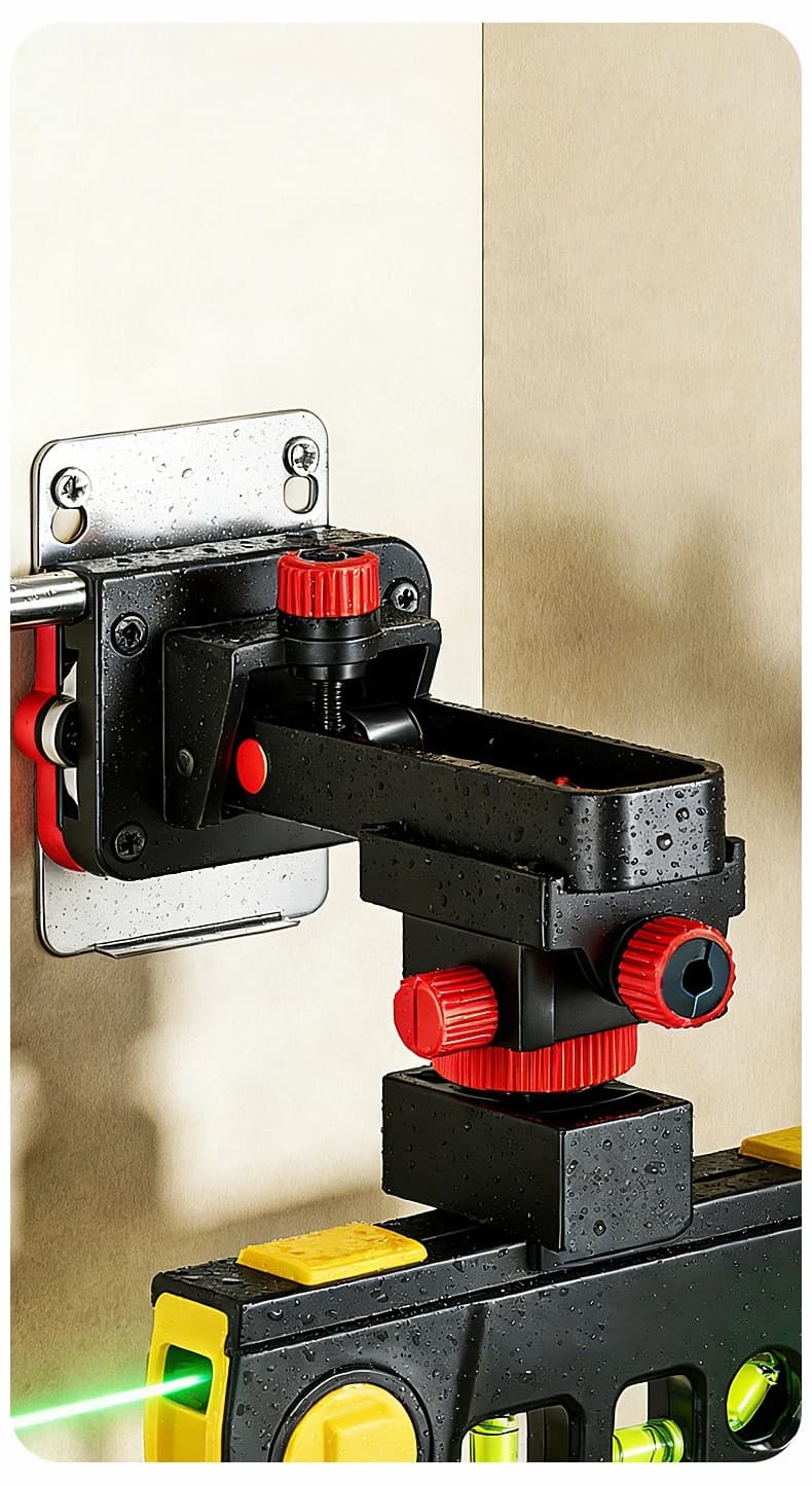 Supporto Magnetico per Livella con Regolazione Fine Destra/Sinistra, Staffa a Parete Girevole a 360 Gradi Efficiente, Base Telescopica di Sollevamento di Precisione