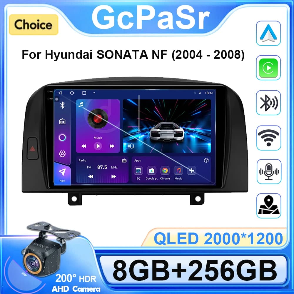 Android Per Hyundai SONATA NF 2004 2005 2006 2007 2008 Carplay Autoradio Lettore Multimediale di Navigazione GPS BT DSP NO 2DIN DVD