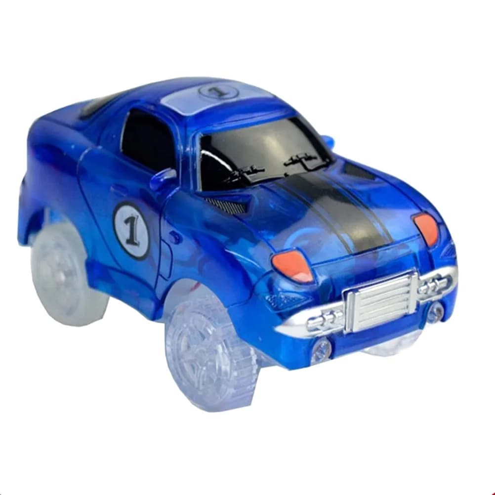 Auto da Corsa Diecast Illuminata con 3 Luci LED Multicolore, Fari e Retroilluminazione per Gioco su Pista, Compatibile con 360 Loop Most