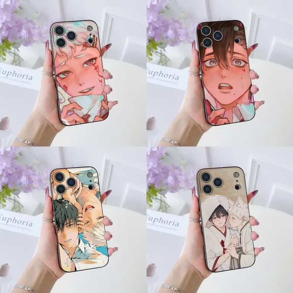 Cover per telefono anime HOT The Summer Hikaru Died con stampa laser IMD colore argento per iPhone 17 16 15 14 13 12 11 Air Pro Max Plus