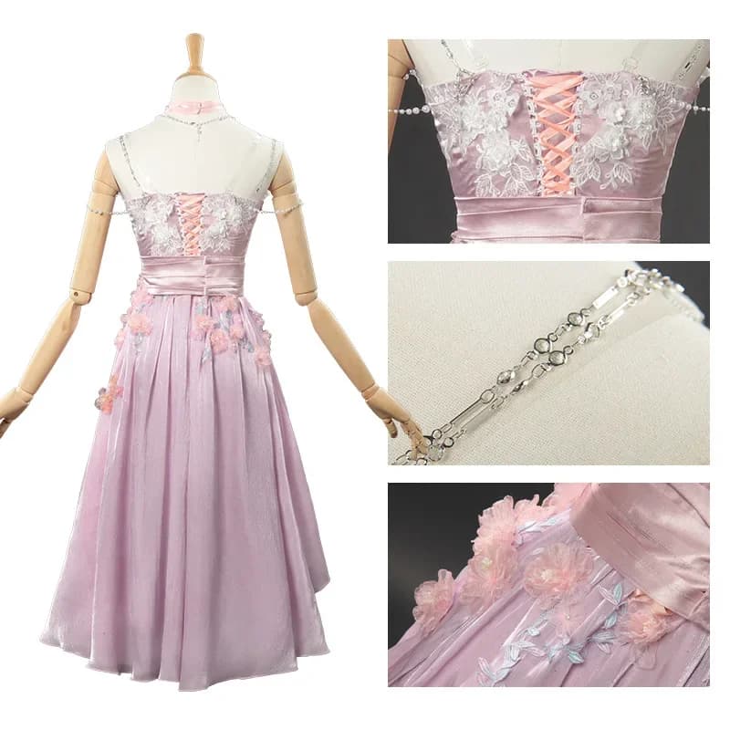 Role Play Outfit Halloween Carnival Party suit Game Love and Deepspace Cosplay Spring Flowers Costume wig Pink Dress for Women