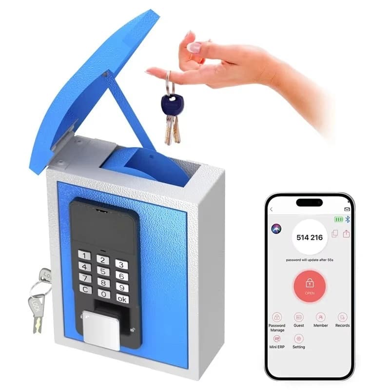 Installazione esterna della cassetta di sicurezza intelligente per chiavi, cassetta di sicurezza per chiavi con slot per il posizionamento delle chiavi per le aziende immobiliari