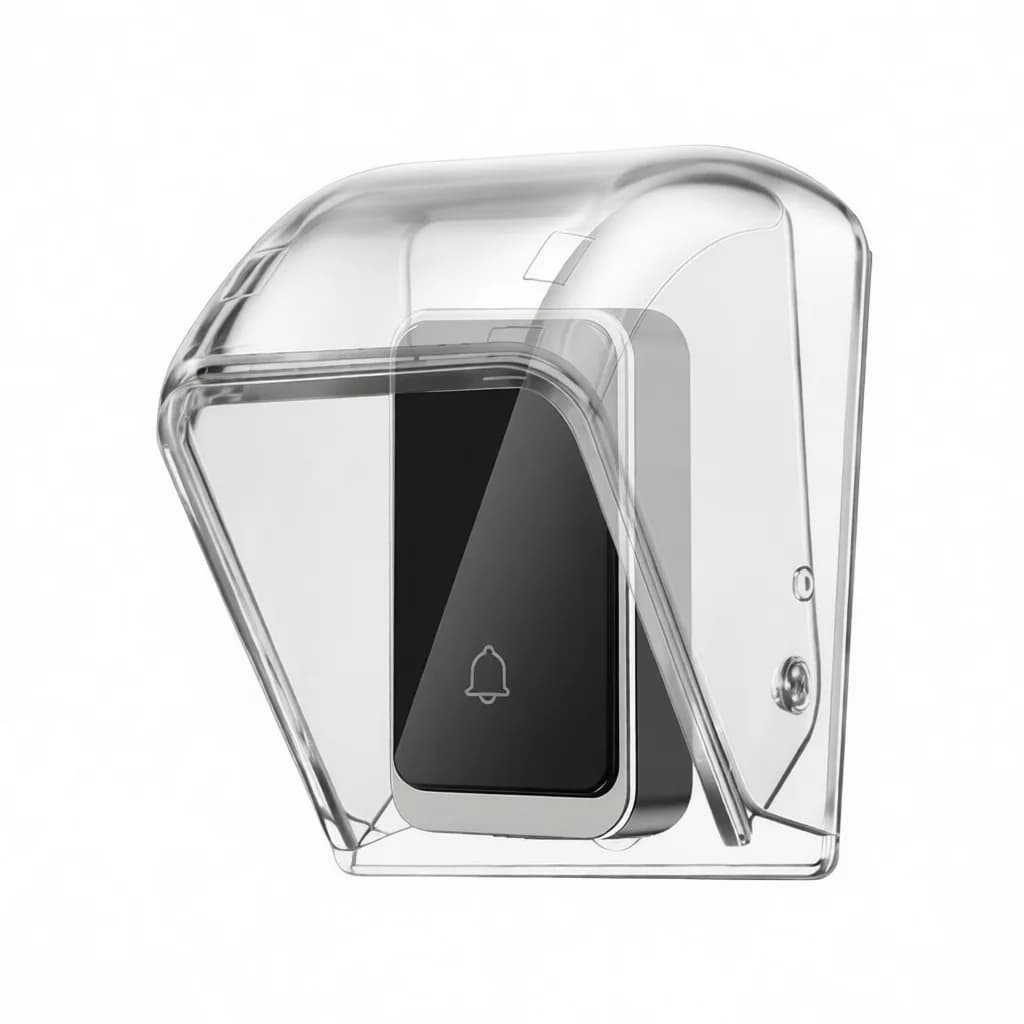 Universal Wireless Doorbell Waterproof Rain Cover Clear PC Protective Case Outdoor Home Security Shield Guard Housing Equipment