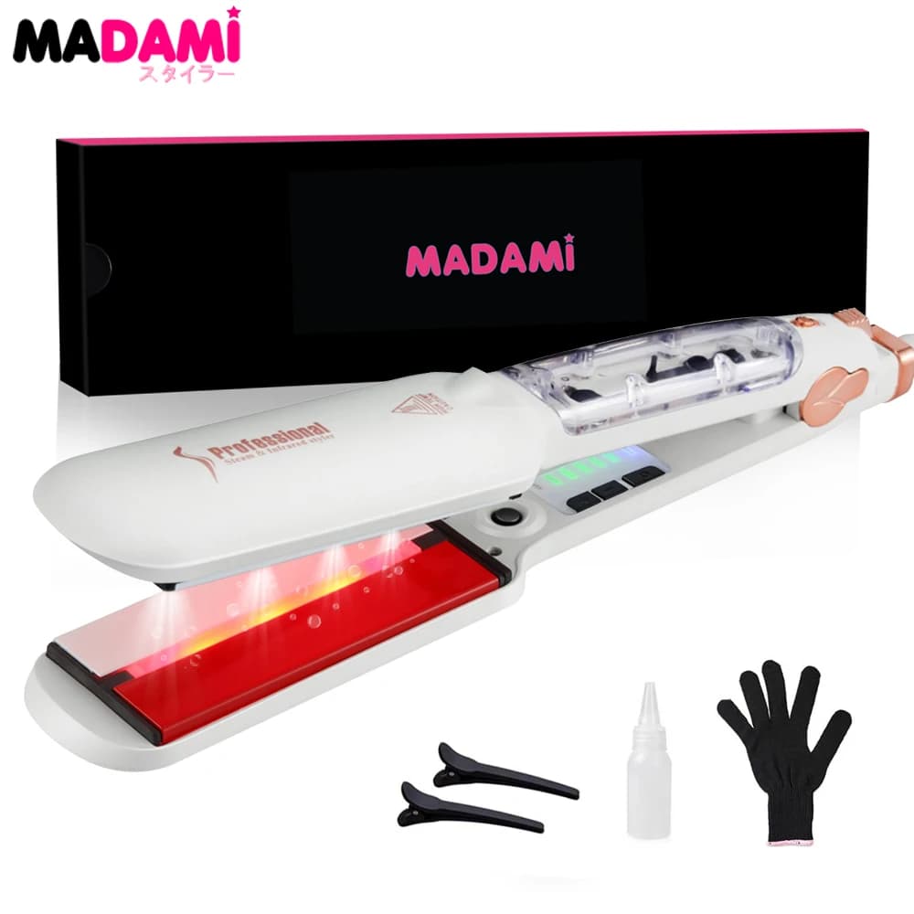 Steam hair plate with 2 inch infrared plate iron hair plate 450 ° f professional tool for double voltage salon hair Styling
