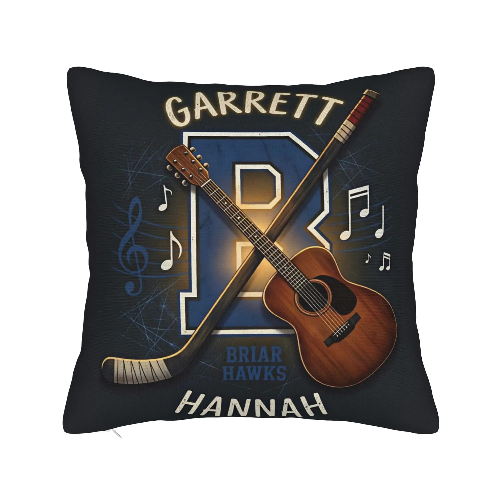 Garrett & Hannah Briar University Off Campus Hockey Romance Poster Pillow Case Comfy Pillow Cover For Living Room Sofa