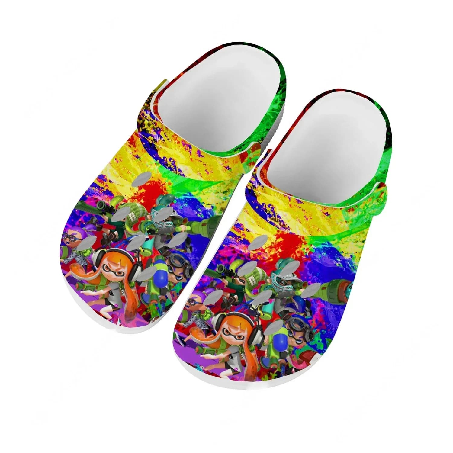Splatoons Game Water Shoe Men Women Teenager High Quality Fashion Home Garden Clogs Custom Sandals Beach Breathable Hole Slipper