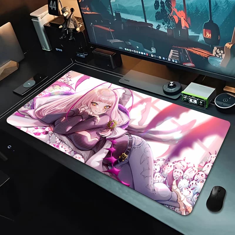 XXL 900x400mm Tentacle Hair Streamer Girl Gaming Mouse Pad, Non-Slip Rubber Base, Office Carpet Mouse Mats for PC Laptop