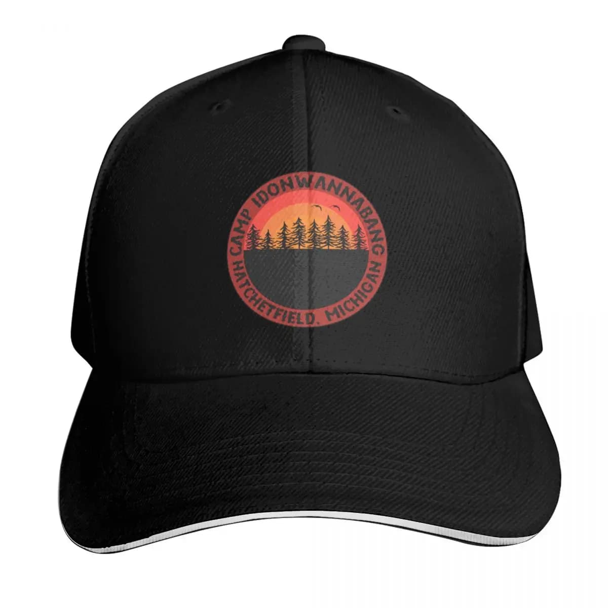 Starkid - Cappello da baseball Hatchetfield Camp Idonwannabang, cappello da baseball di lusso con protezione solare, nero, per uomo e donna