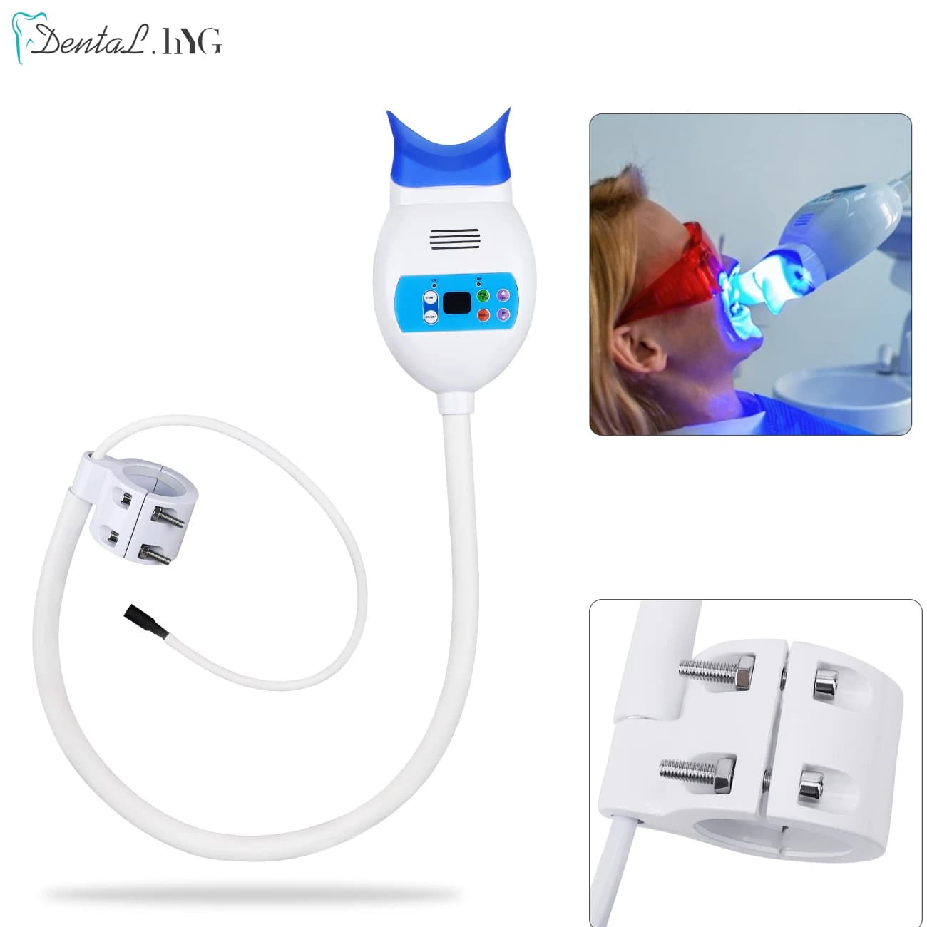Lampada per sbiancamento dei denti dentale Sbiancamento professionale a luce fredda Colore blu Macchina a LED Attrezzatura per odontoiatria Stile pilastro centrale