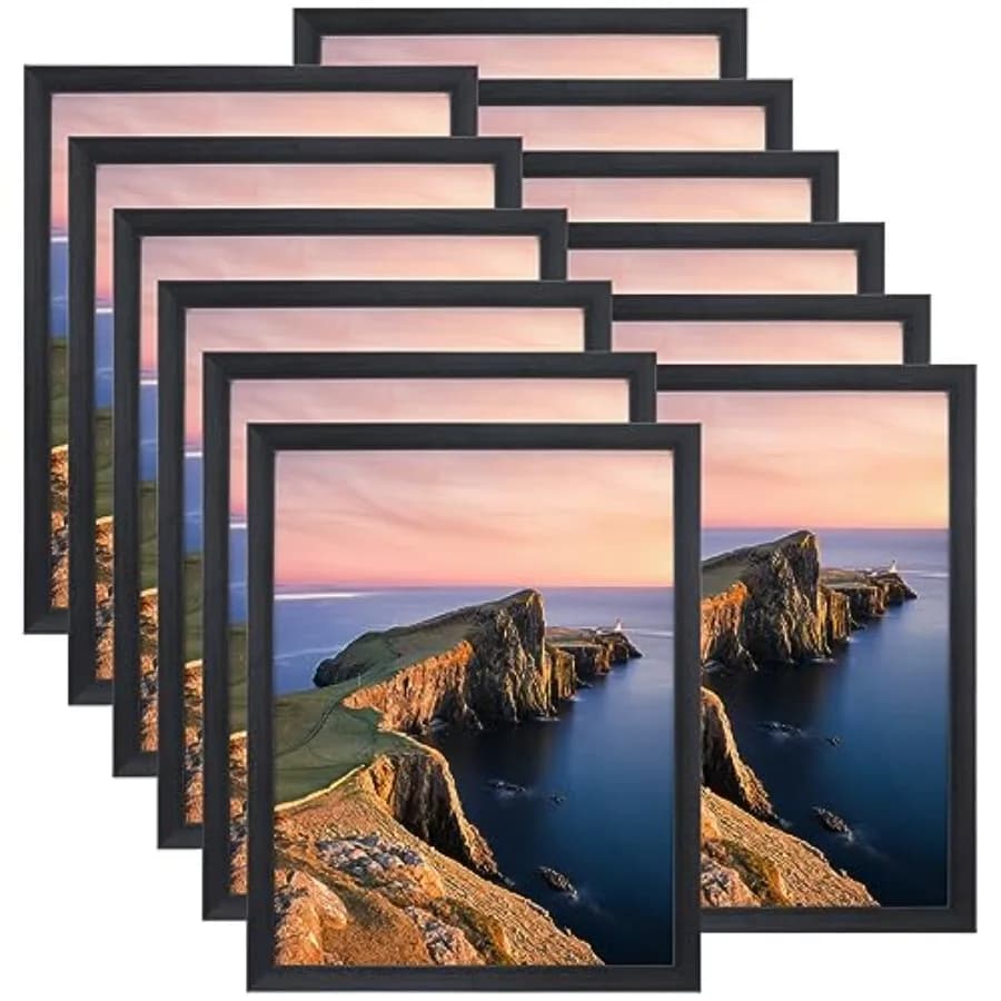 Cornici per foto in confezione multipla da 11 x 14, set di 12 cornici per appendere a parete o da tavolo