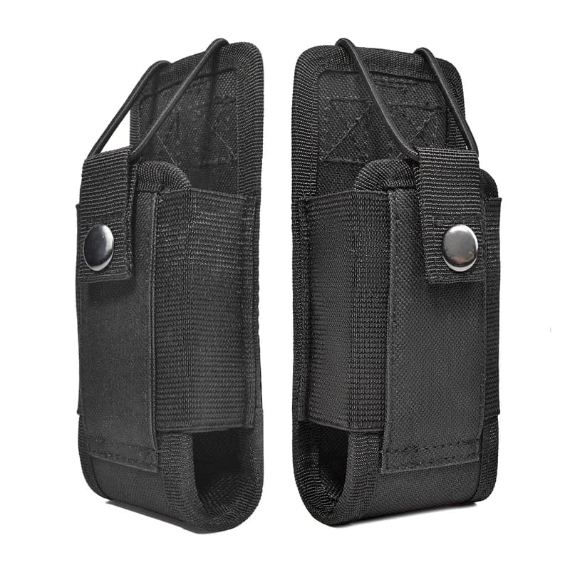 Tactical MOLLE Nylon Radio Holster Portable Walkie Talkie Pouch Holder for Baofeng Motorola Uniden Cobra Midland