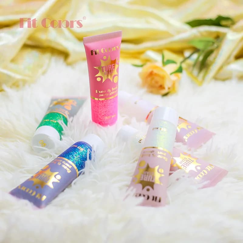 Gel Glitterato 30ml in Tubetto Morbido, Illuminante per Occhi, Viso, Labbra e Corpo, Pigmento Scintillante Impermeabile a Lunga Durata per Trucco da Palcoscenico