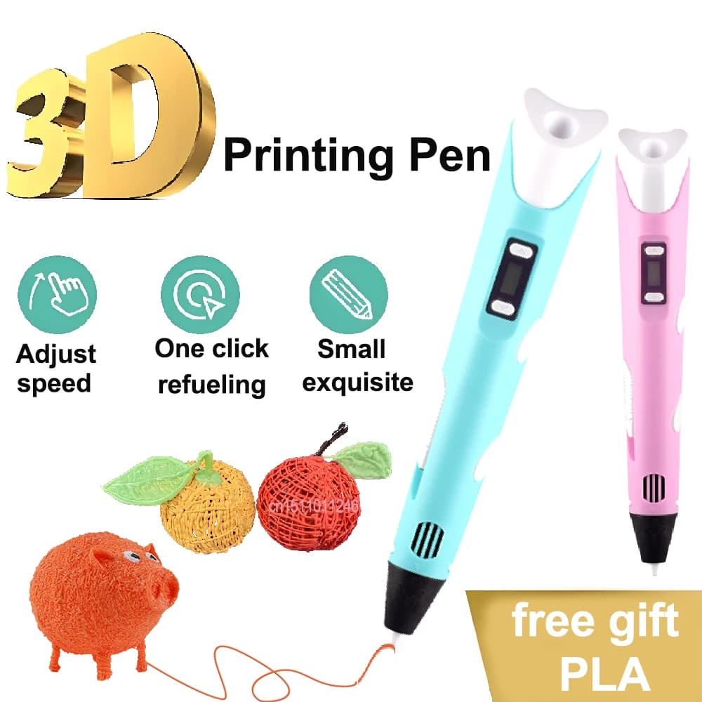New Printing 3D Pen for Kids 3D Pen Drawing Pens DIY Filament PLA Birthday Christmas Boys Gift For Kids