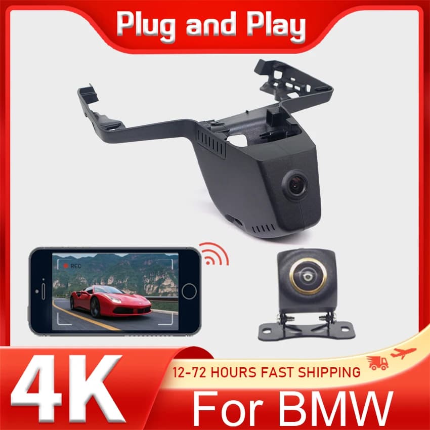4K Front and rear Cam Wifi APP Dash Cam For BMW X1 U11 X6 X7 G07 I5 5 Series 7Series G70 2023 2024 2025 2026 Plug And Play DVR
