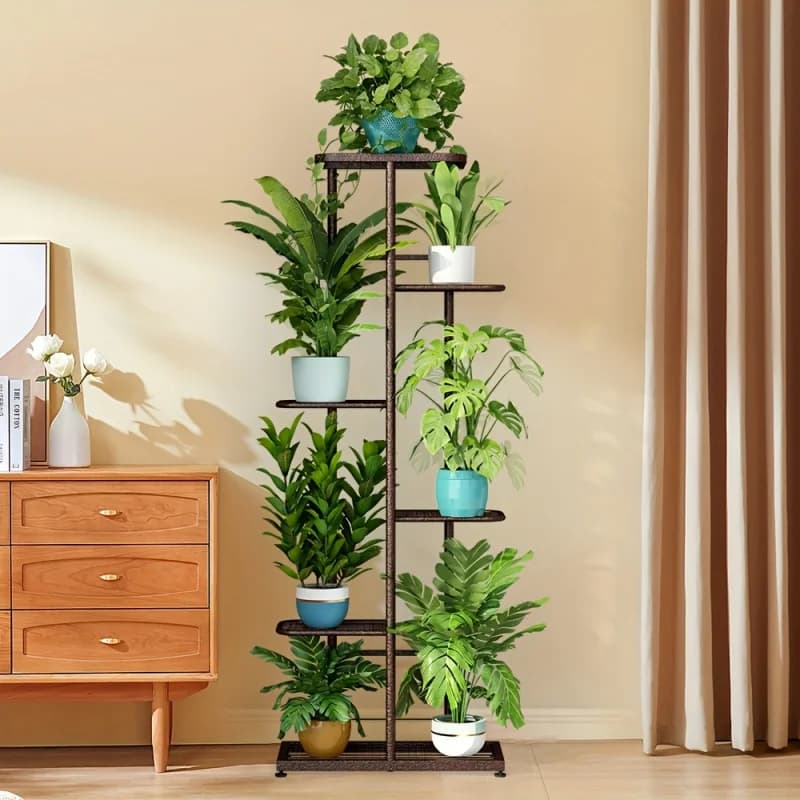 High multi-layered metal plant support: suitable for living rooms, balconies and outdoor plants, decorations, living room