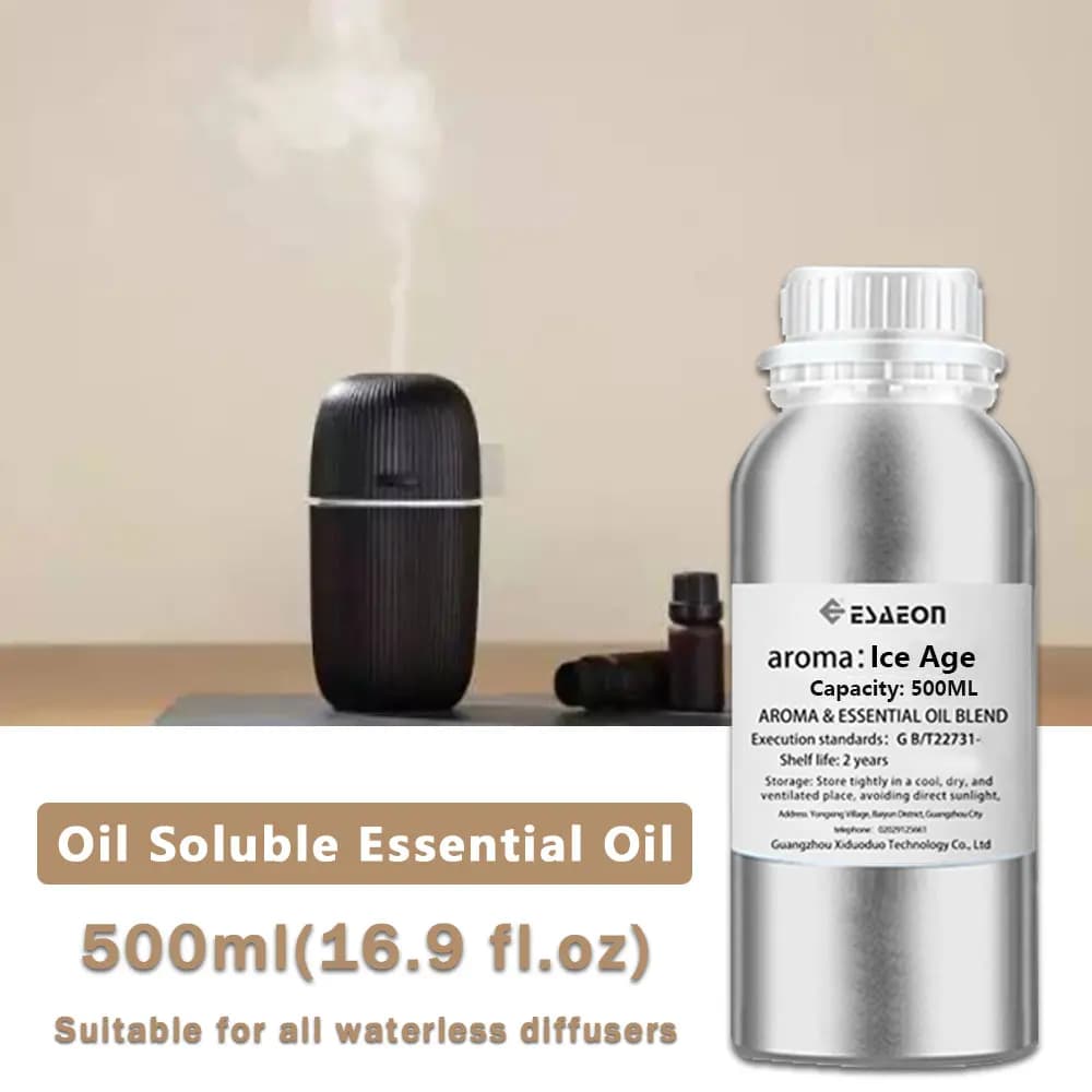 ESAEON 500ml (16.9 fl.oz) Olio Essenziale Ice Age/Pino/Hilton - Olio Profumato per Diffusore, per Macchina Aromatizzante