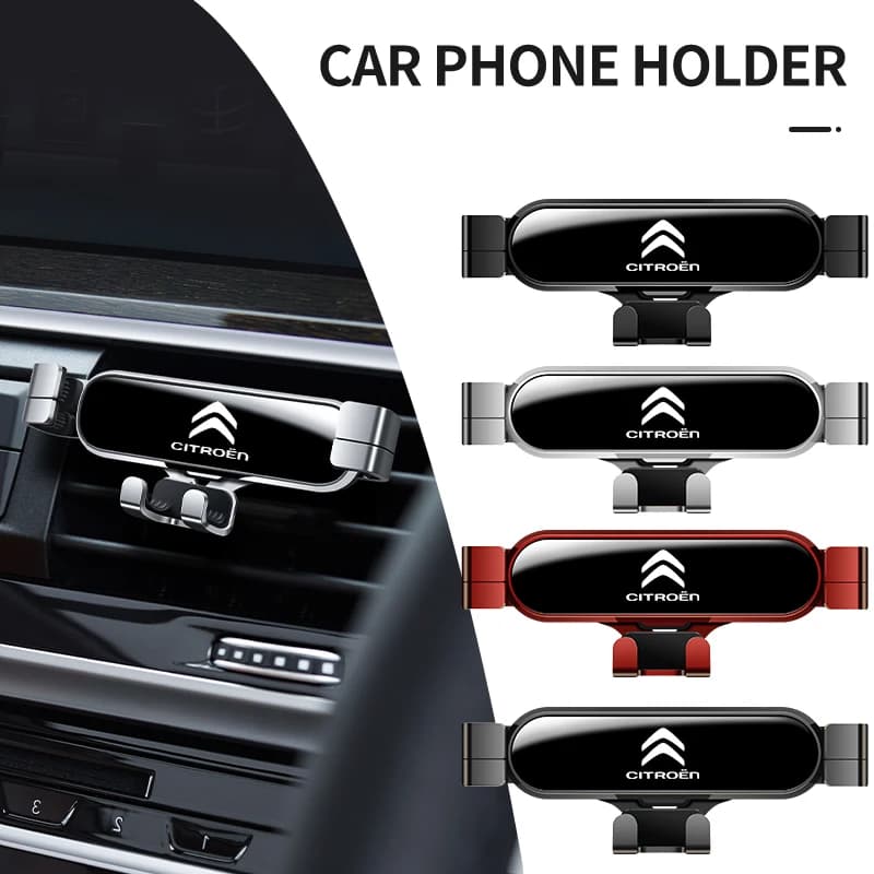 Supporto per telefono per auto in metallo Supporto per telefono a gravità Supporto per presa d'aria Supporto per auto per Citroen C4 C3 C5 C1 C2 VTS Berlingo Celysee Xsara Picas