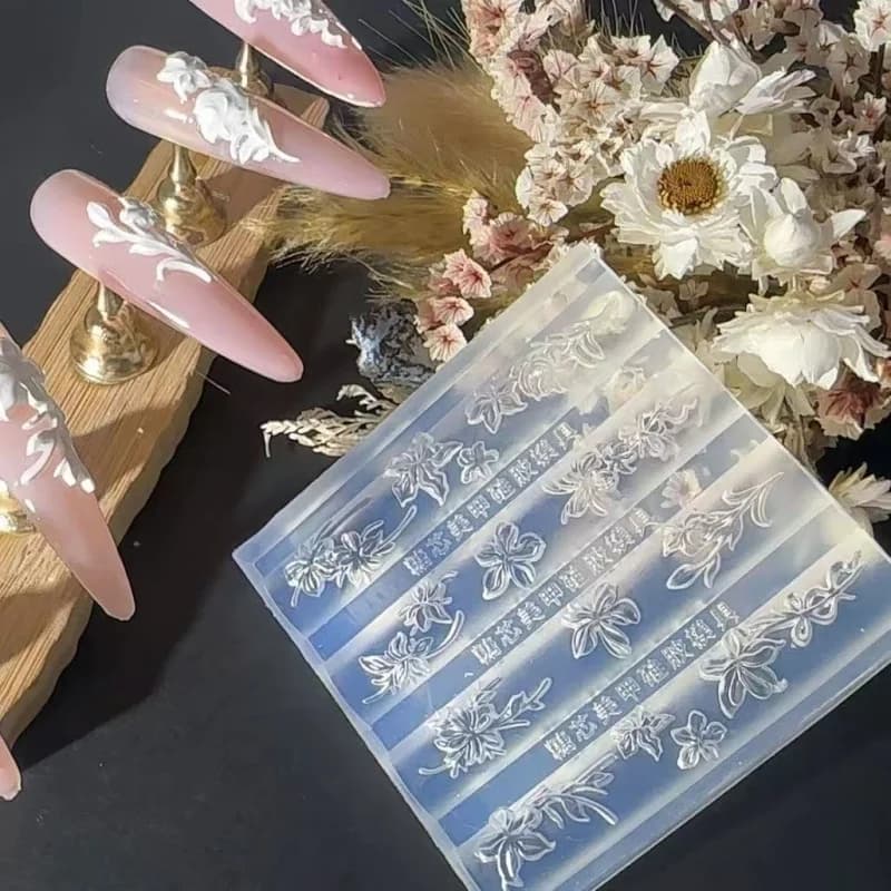 Stampo per Nail Art 1 pz, Stampo Acrilico a Fiore di Ghiaccio, Decorazioni Unghie Mughetto, Design Fai da Te per Unghie, Stampo in Silicone per Nail Art