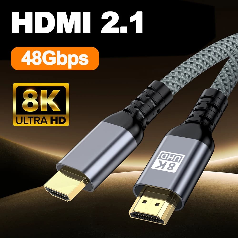 HDMI cable 2.1 8K 48Gbps 8K 60Hz 4K 120Hz for HDTV PC Laptop Projector PS5 Monitor TV BOX Nintendo Switch Long cable 3m 5m 7m 10m