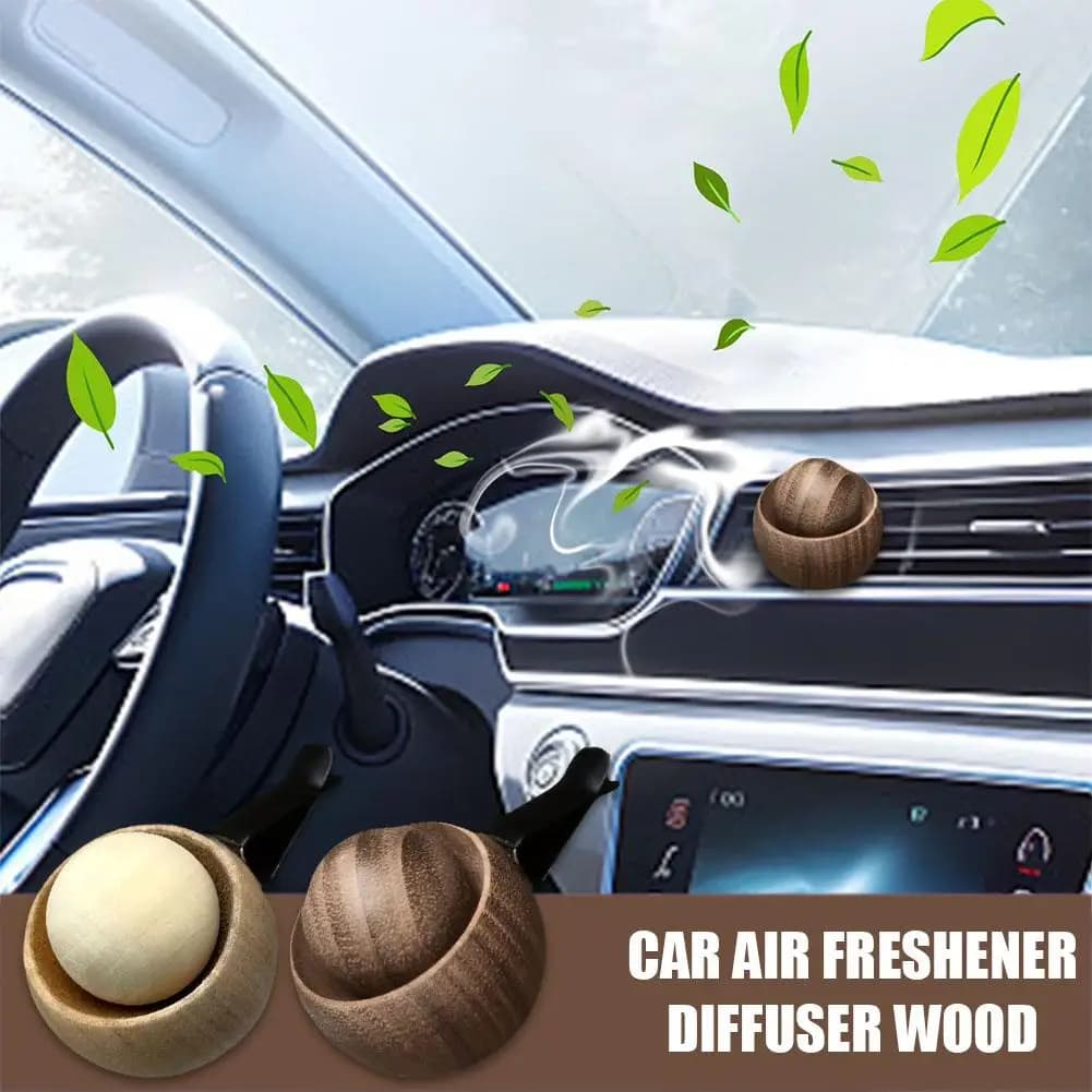 Black Walnut Wood Car Diffuser, Air Bottle Clip, Essential Oil Diffuser, Mini Deodorant, Natural Perfume
