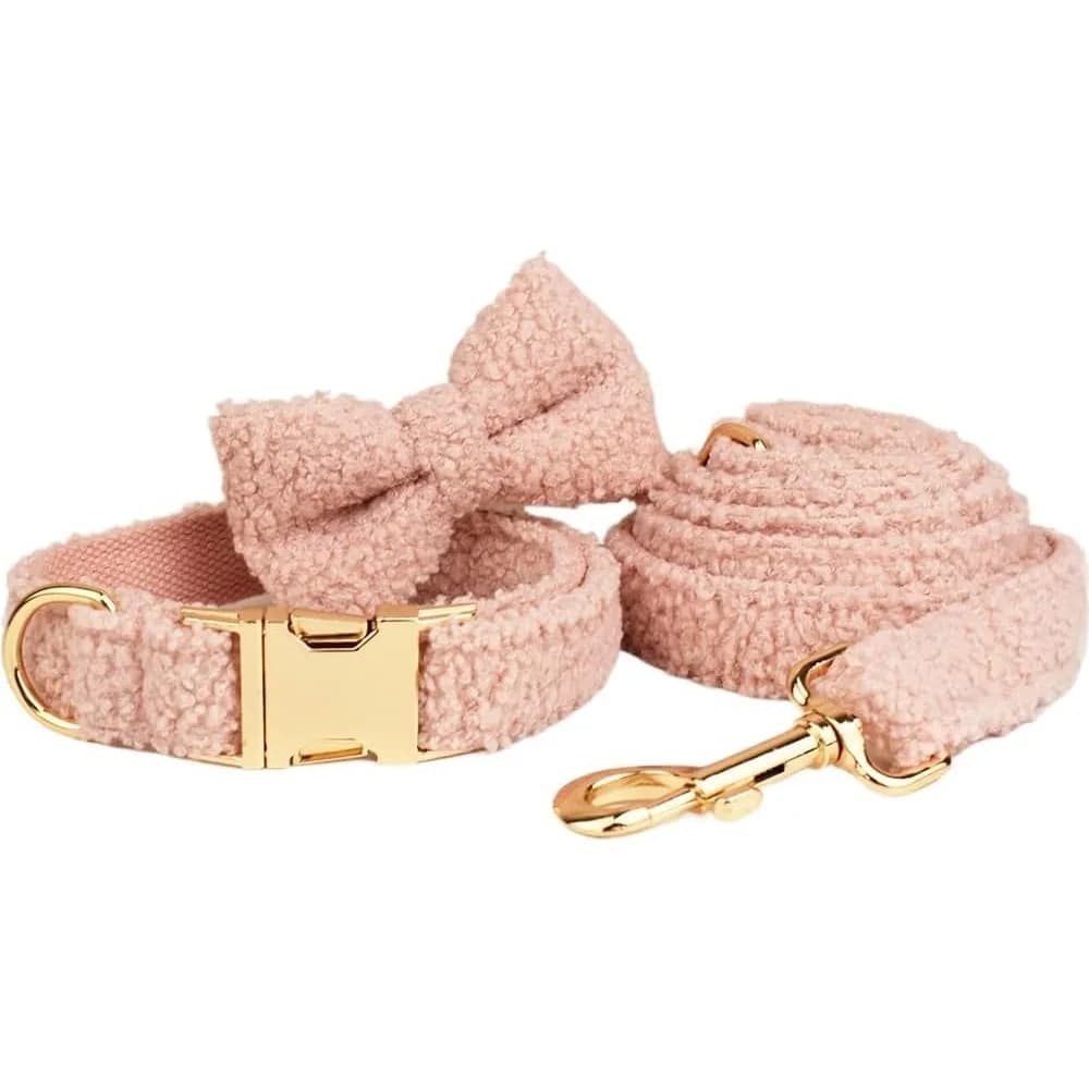 Collare per Cani Personalizzato, Set Pettorina Regolabile, Collare e Guinzaglio Personalizzabili con Papillon per Cani e Gatti