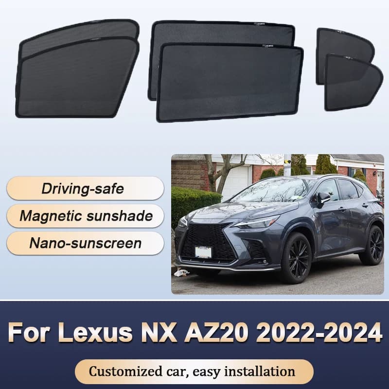 Auto Tende Da Sole Per Lexus NX AZ20 NX 350H 2022 2023 2024 Tende Da Sole Isolamento termico Magnetico Finestra Tenda Visiera Accessori