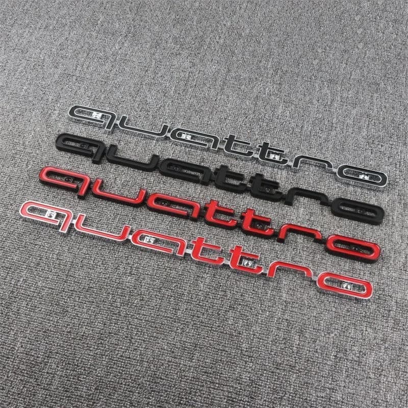 3D ABS Car Front Grille Emblem for Audi Quattro Logo A3 A4 A5 A6 A6L A7 A8 Q3 Q5 Q7 S3 S4 S5 RS3 RS4 RS6 Badge Accessories