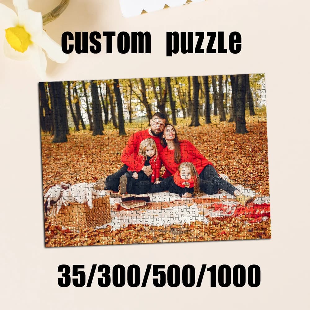Puzzle Personalizzato con Foto 35/300/500/1000 Pezzi, Giocattolo Fai-da-Te, Decorazione, Regalo da Collezione, Idea Regalo per Natale